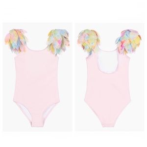 NWT Stella Cove Girls Petals One Piece Bathing Suit Swimsuit Pink Size 6